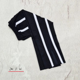 شلوار راسته چاکدار نواردوزی سوپر مشکی گلکسی