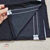 شلوار راسته چاکدار نواردوزی سوپر مشکی گلکسی