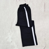 شلوار راسته چاکدار بغل نواری سوپر مشکی گلکسی