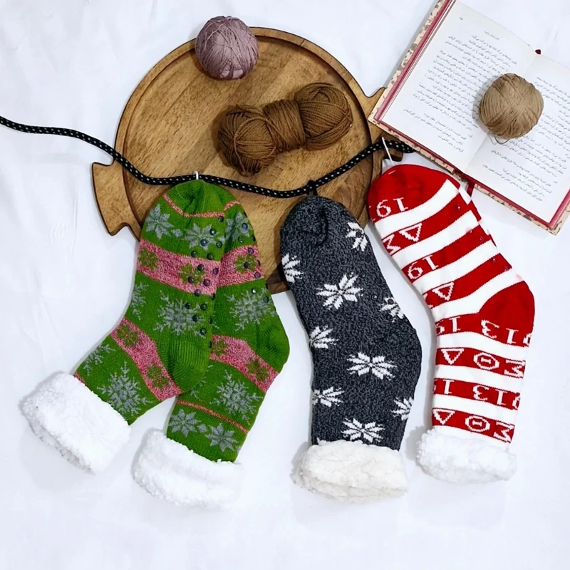 جوراب خزر دار گرم پاییزی و  زمستانی