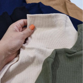 بلوز یقه اسکی زنانه پاییزی مدل کشبافت کبریتی جنس فانریپ